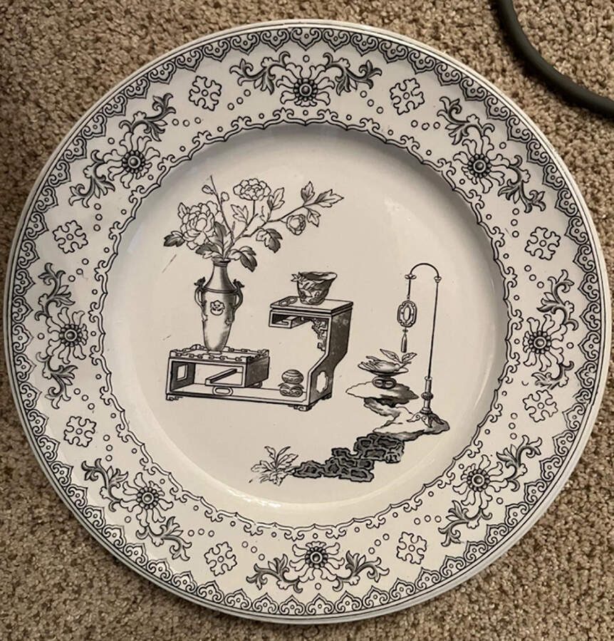 Canton Black Dinner Plate by Spode-1