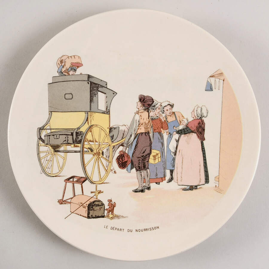 SGN66 8" Wall Plate by Sarreguemines-1