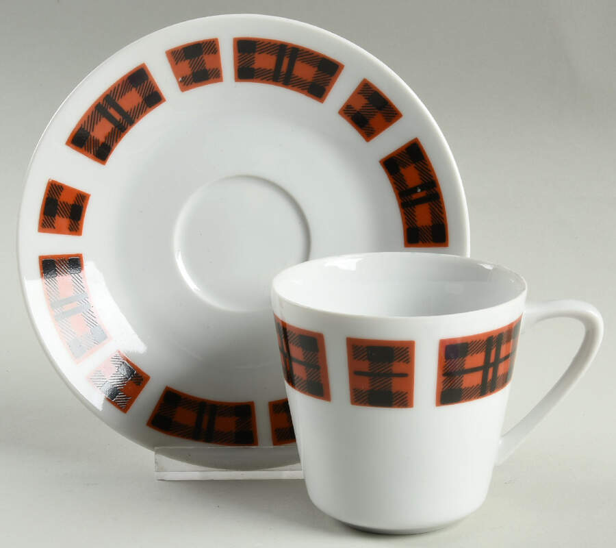 Brigadoon Flat Cup & Saucer Set by Style House-1