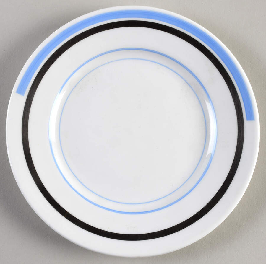 12133 Blue Dessert/Pie Plate by Shelley-1