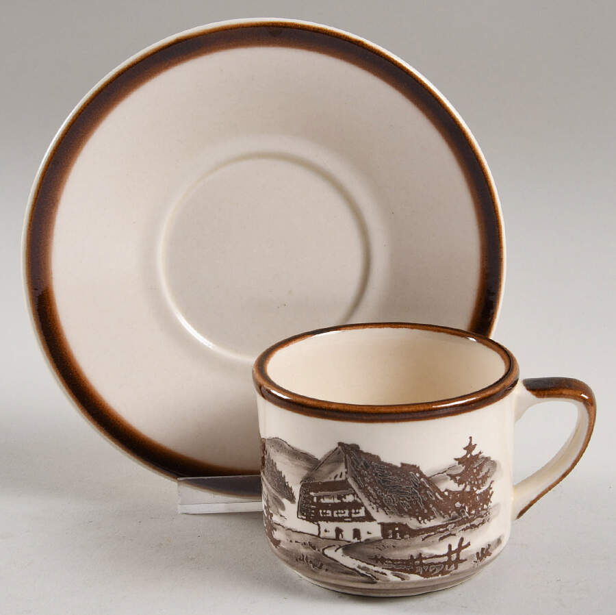 Schwarzwald Flat Cup & Saucer Set by Schramberg-1