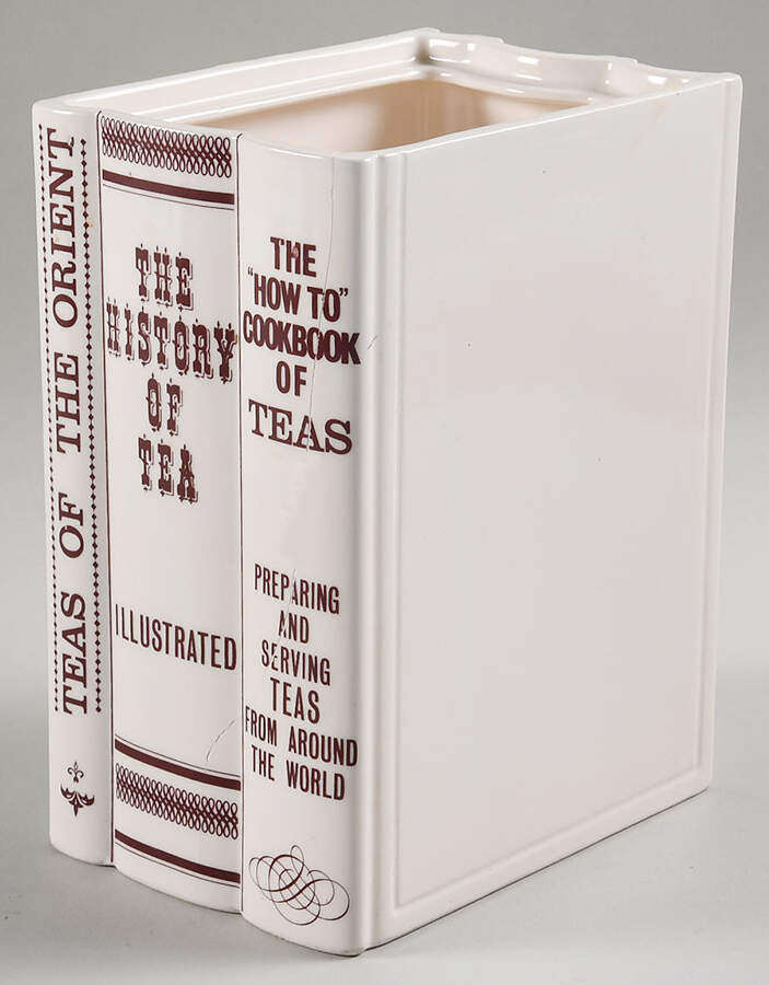Figural Book Canisters Tea Canister No Lid by Shafford-1
