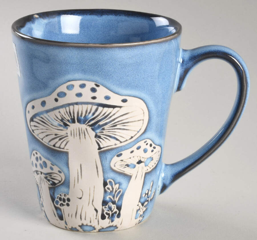 Bubble Blue Mushroom Mug by Spectrum-1