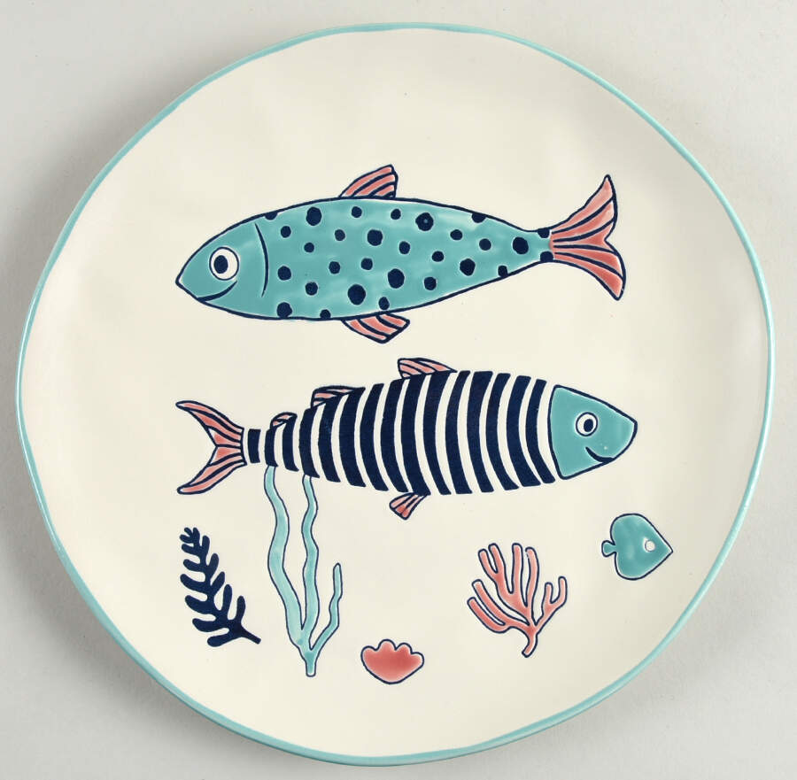 Finn and Fish Dinner Plate by Spectrum-1