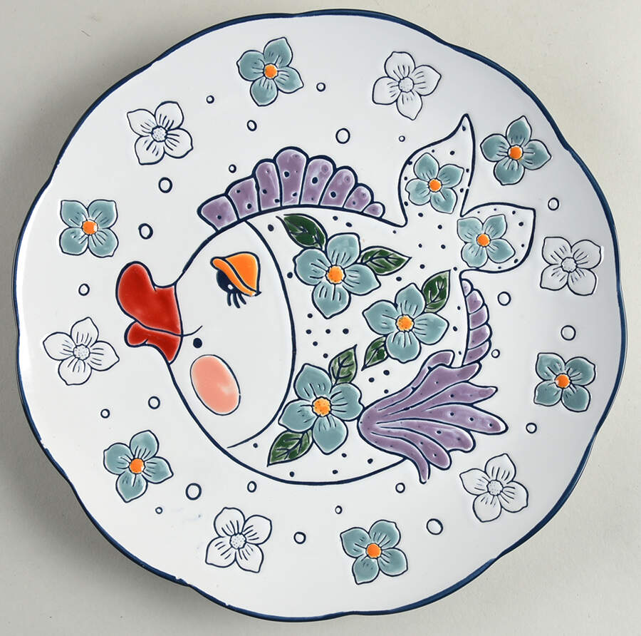 Kissy Fish Dinner Plate by Spectrum-1