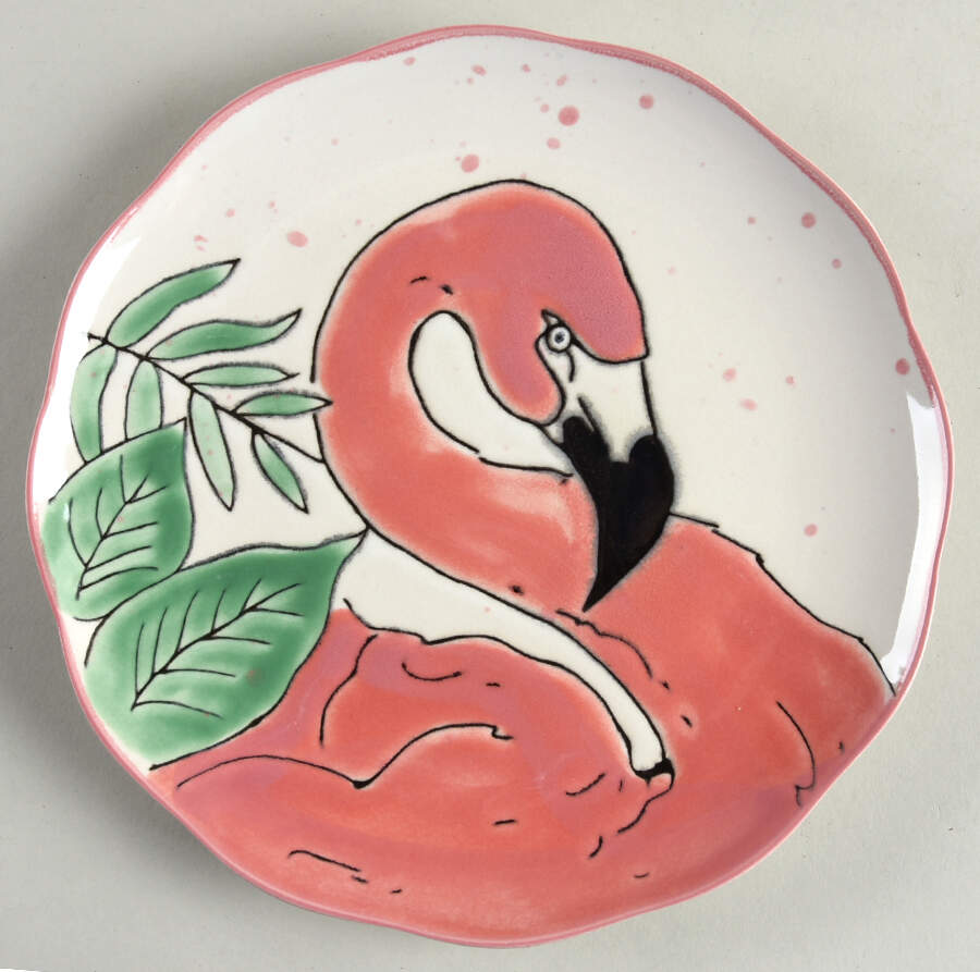 Pink Paradise Salad Plate by Spectrum-1