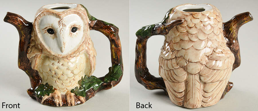 Woodland Birds Figural Teapot No Lid by Staffordshire-1
