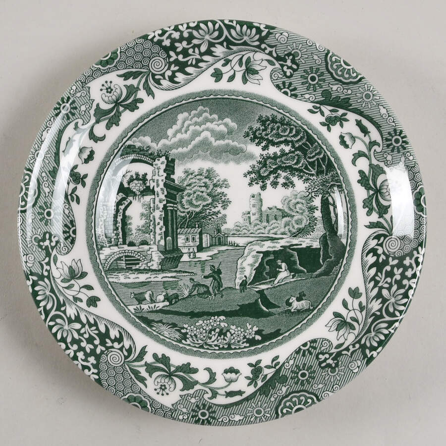 Heritage Green Italian Saucer for Breakfast Cup by Spode-1