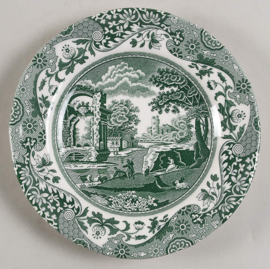 Heritage Green Italian Bread & Butter Plate by Spode-1