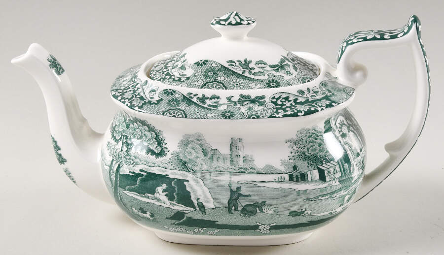 Heritage Green Italian Teapot & Lid by Spode-1