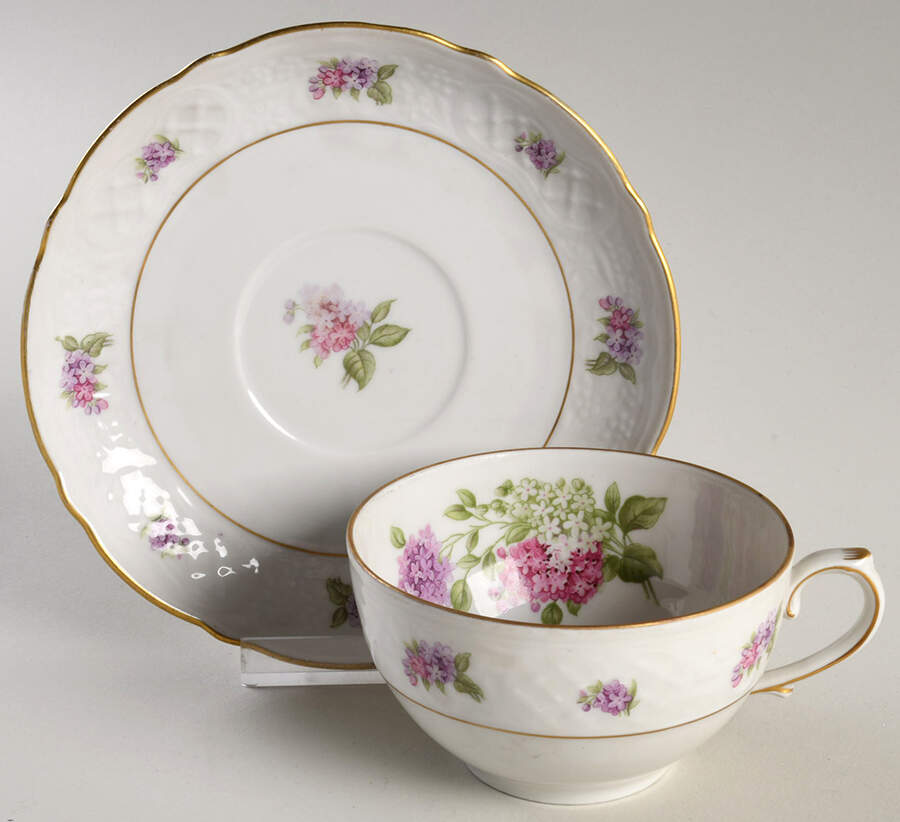 SCH828 Flat Cup & Saucer Set by Schumann - Bavaria-1
