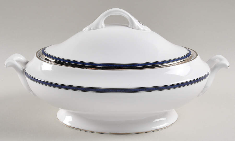 Lausanne Platinum Oval Covered Vegetable by Spode-1