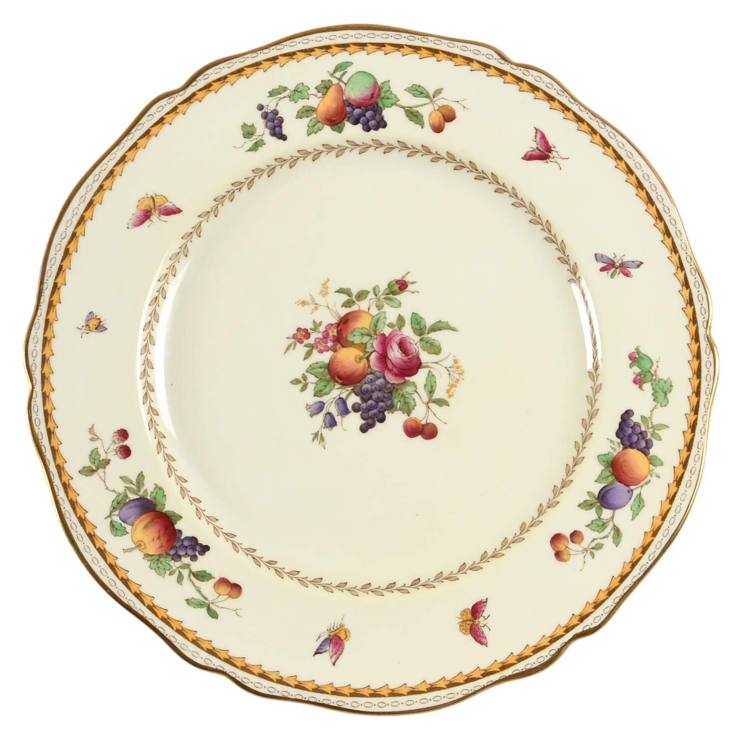 Rockingham (White Or Cream Body, Gold) Dinner Plate by Spode-1
