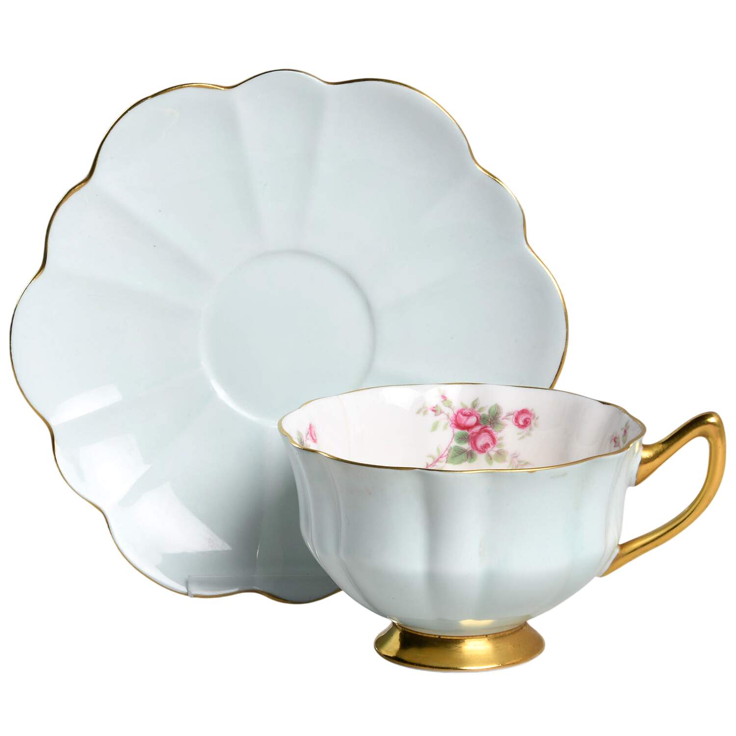 13965 Footed Cup & Saucer Set by Shelley-1