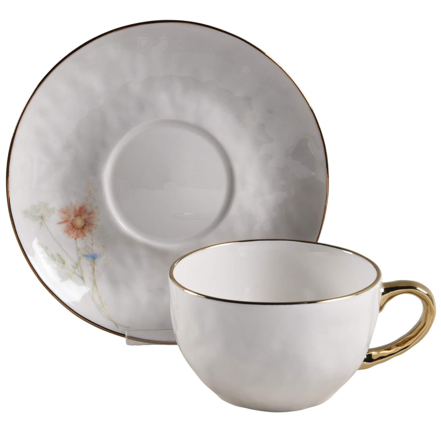Gansevoort Wildflower Flat Cup & Saucer Set by Sango-1