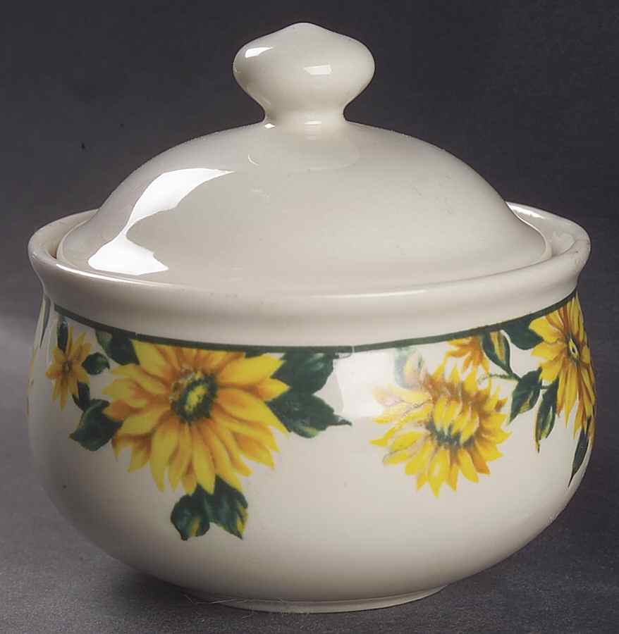 Sunflower Sugar Bowl & Lid by Thomson-1
