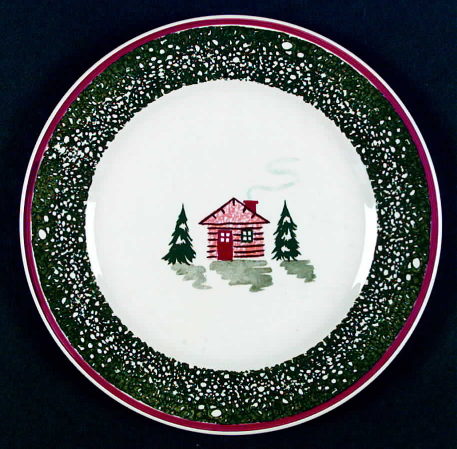 Cabin Christmas Dinner Plate by Tre Ci-1