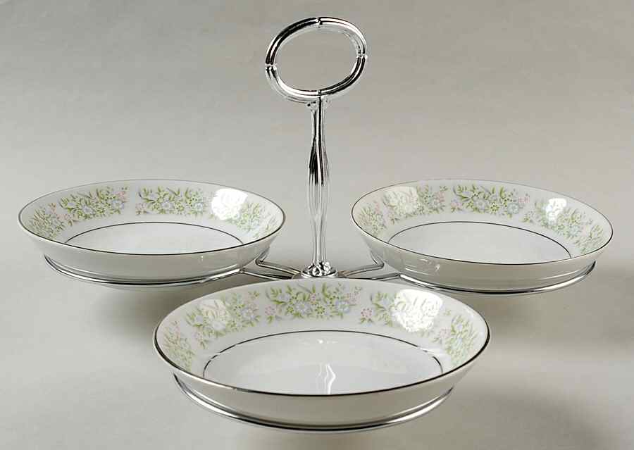 Springtime 7" x 12" 3-Part Relish & Metal Stand (FR) HC by Taihei-1