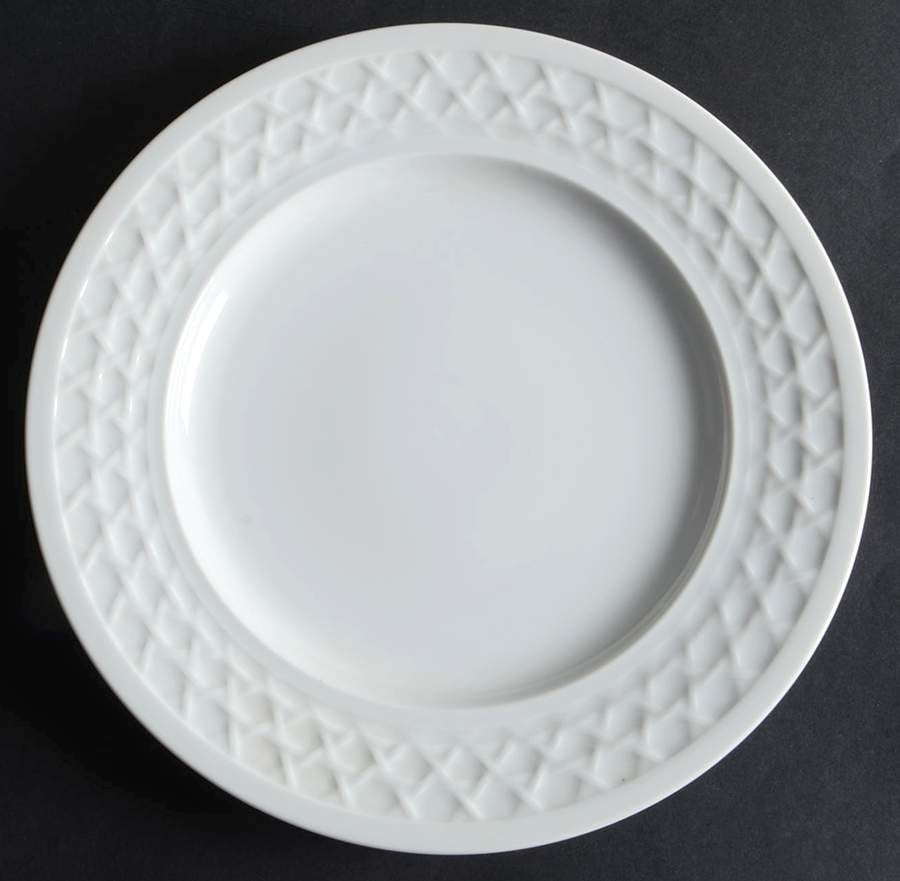 Cane White Salad Plate by Takahashi-1