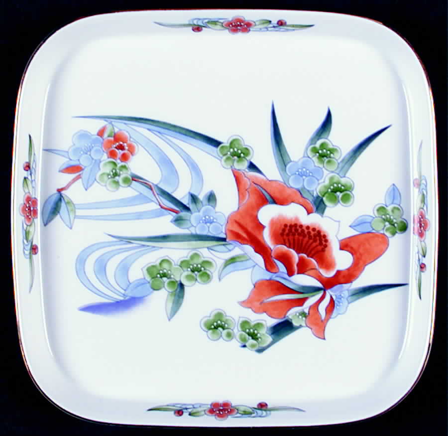 Flora 7" Square Tray by Takahashi-1