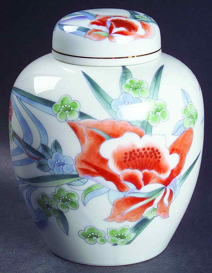 Flora Small Ginger Jar & Lid by Takahashi-1