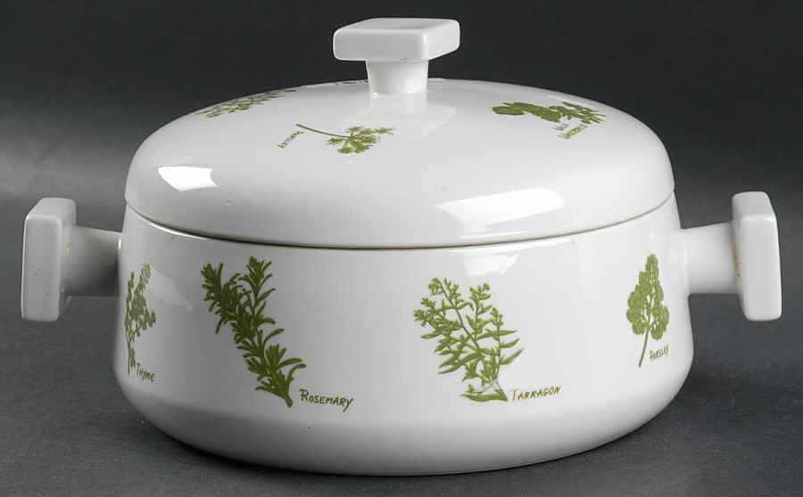Herb Garden 2 Qt Round Covered Casserole by Taste Setter-1