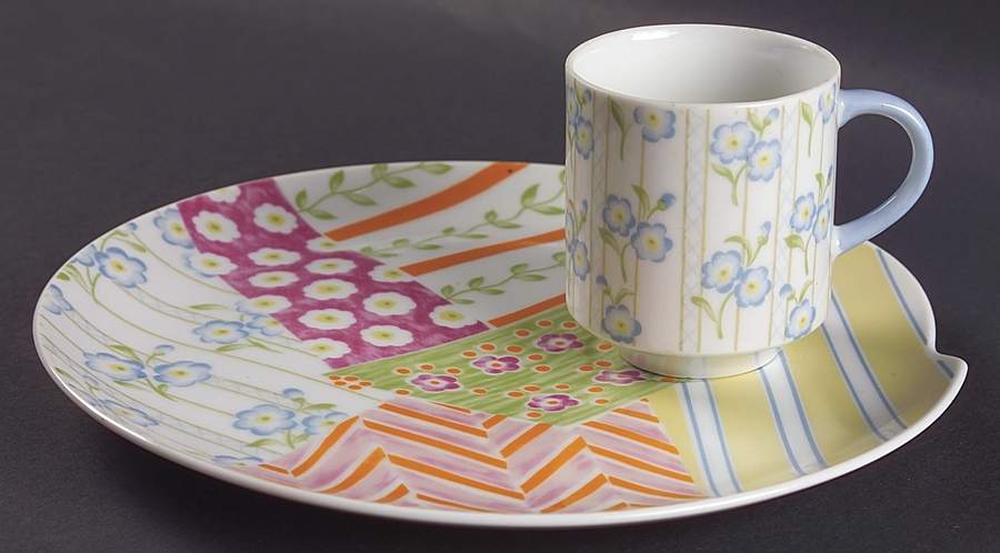 Patchwork Snack Plate & Cup Set by Taste Setter-1