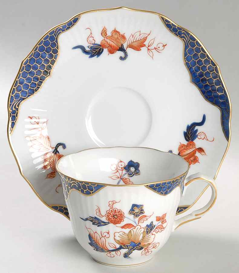 Royal Dahlia Flat Cup & Saucer Set by Taste Setter-1