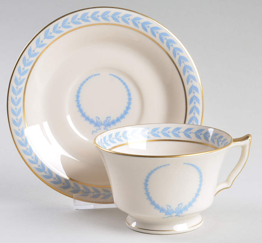 Laurel Footed Cup & Saucer Set by Tatler of Trenton-1
