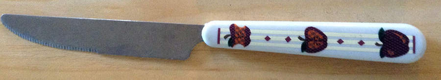 A Is For Apple Large Dinner Knife by Tabletops Unlimited-1