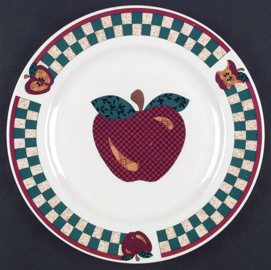A Is For Apple Dinner Plate by Tabletops Unlimited-1