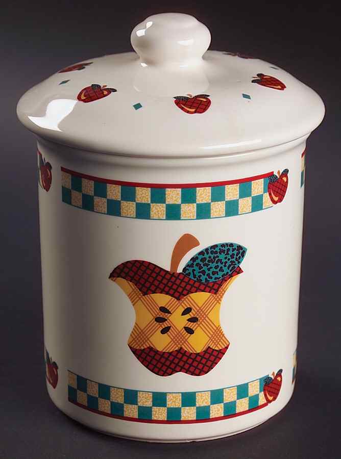 A Is For Apple Medium Canister & Lid by Tabletops Unlimited-1