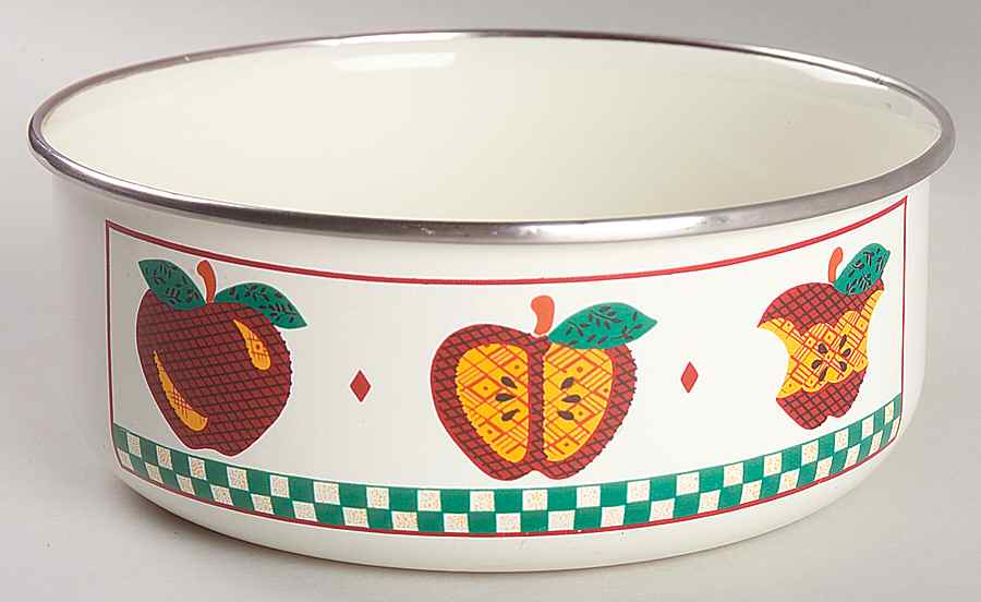 A Is For Apple 7" Metal Bowl by Tabletops Unlimited-1