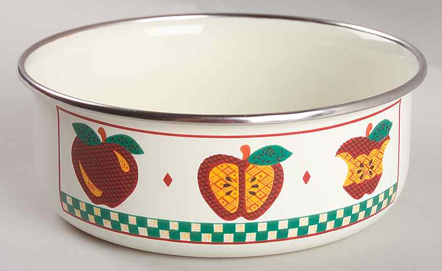A Is For Apple 5 3/4" Metal Bowl by Tabletops Unlimited-1
