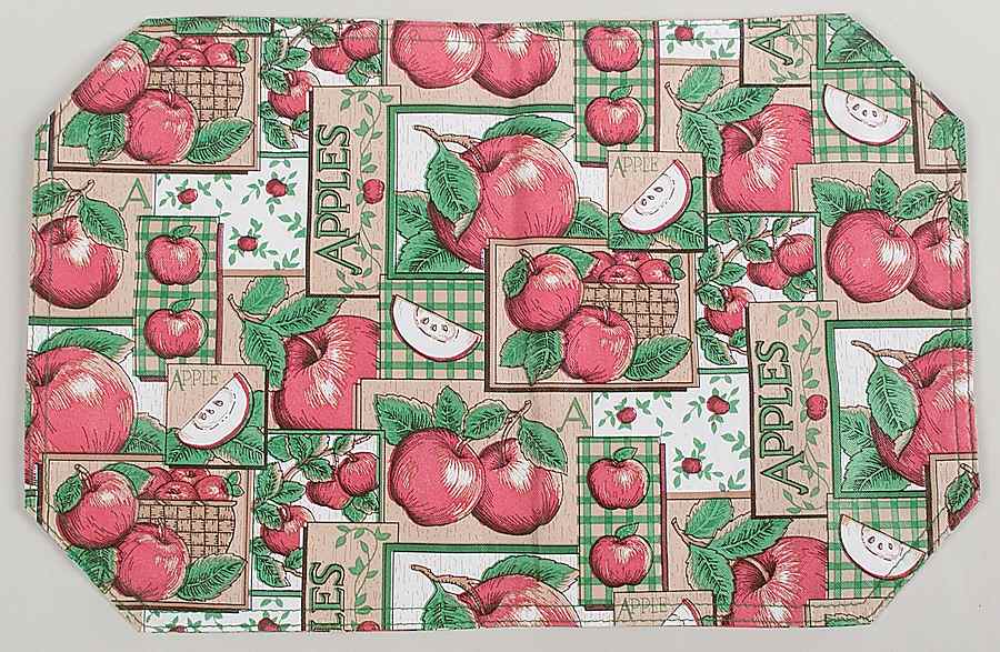 A Is For Apple Reversible Vinyl Placemat by Tabletops Unlimited-1