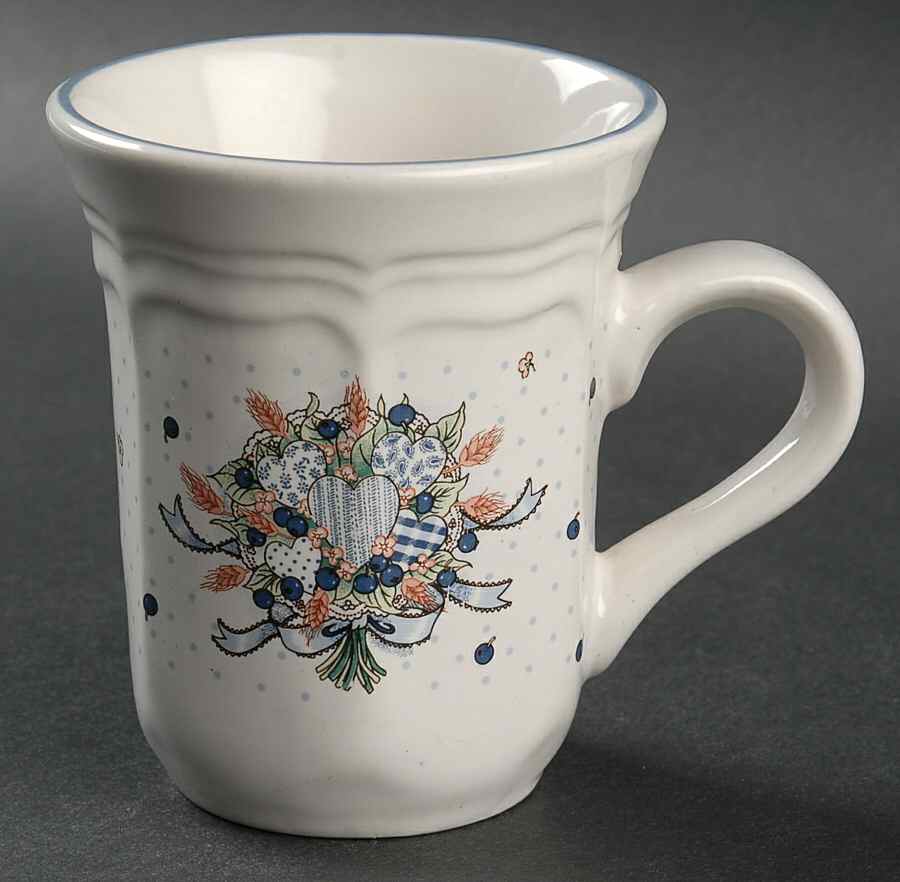 Blueberry Hearts Mug by Tabletops Unlimited-1