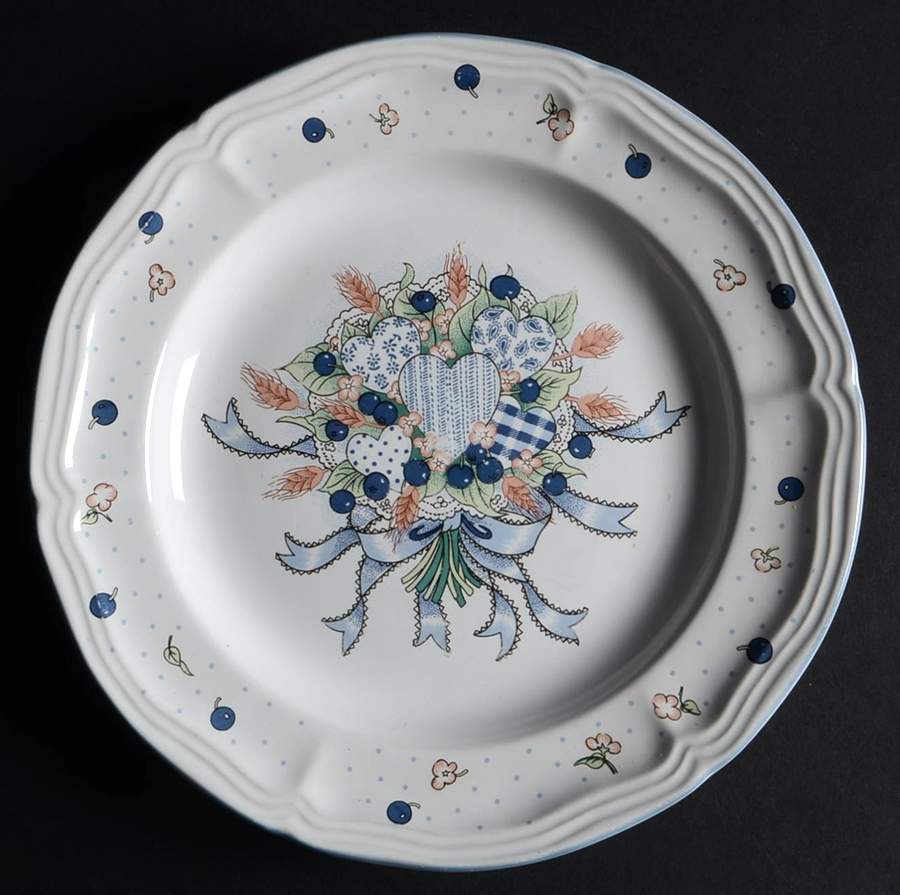 Blueberry Hearts Salad Plate by Tabletops Unlimited-1