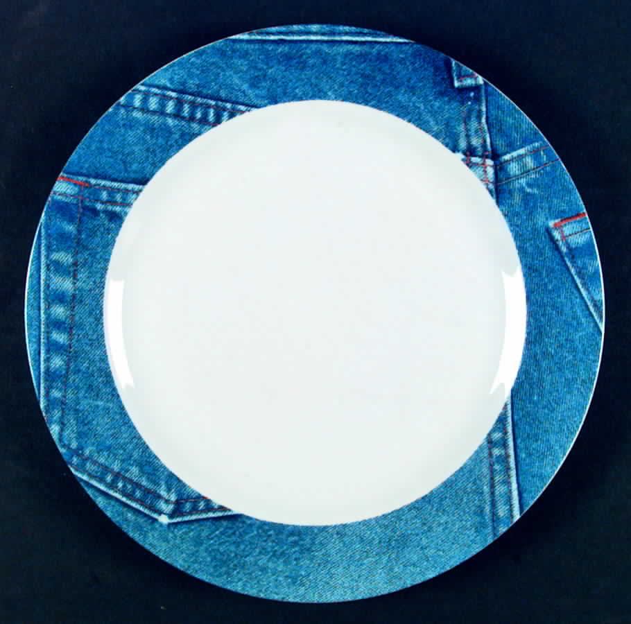 Denim Dinner Plate by Tabletops Unlimited-1