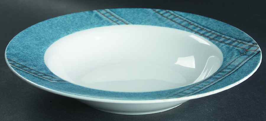Denim Rim Soup Bowl by Tabletops Unlimited-1
