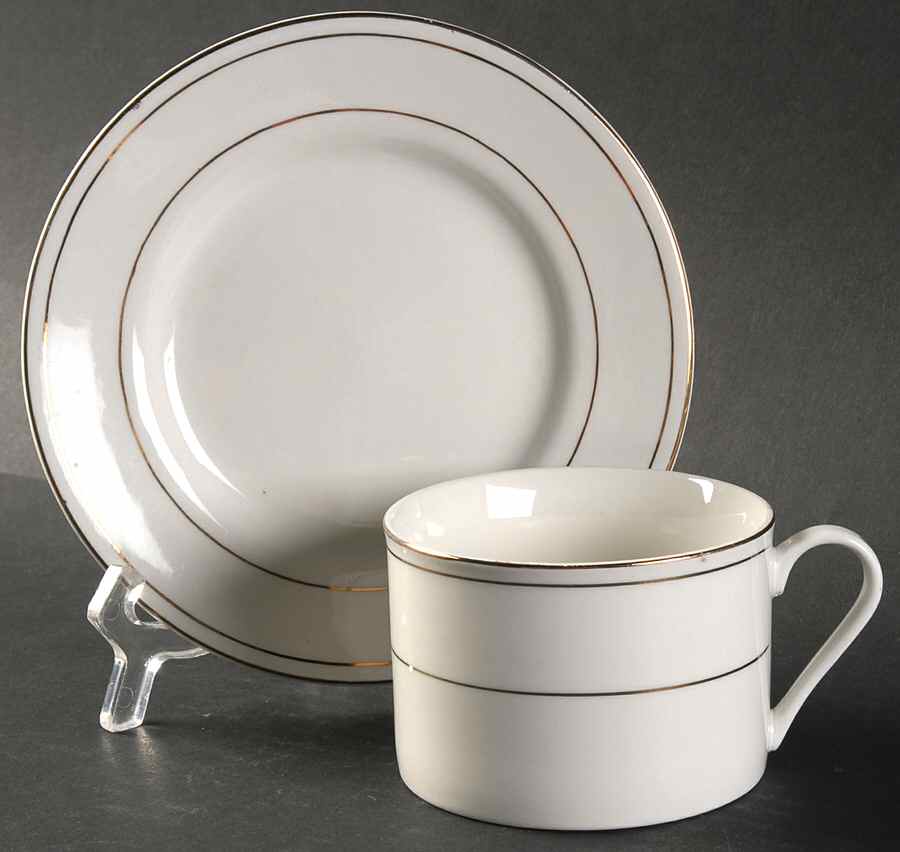 D'Or Flat Cup & Saucer Set by Tabletops Unlimited-1