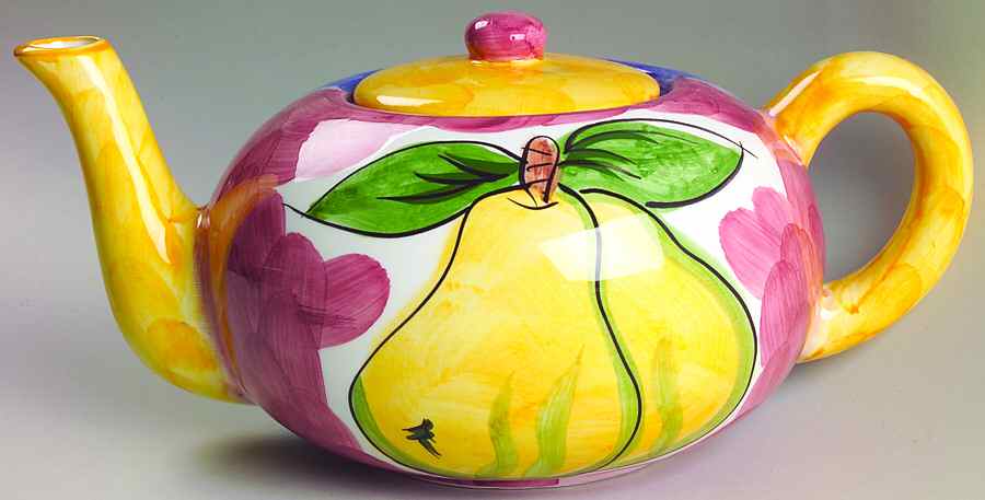 Fruita De Roma Teapot & Lid by Tabletops Unlimited-1