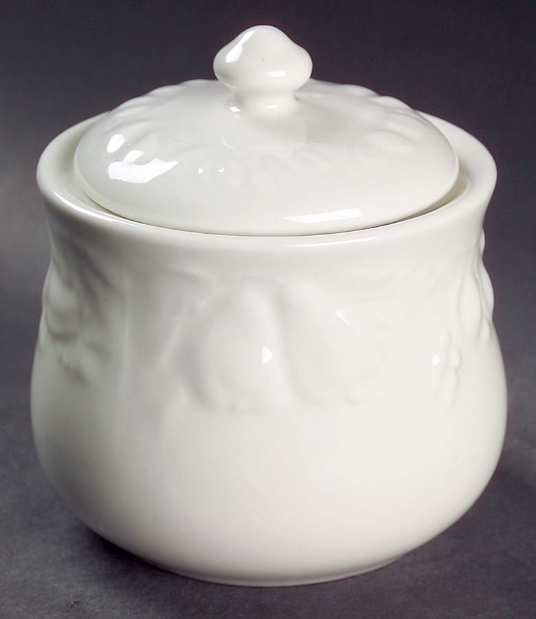 Fruit De Blanc Sugar Bowl & Lid by Tabletops Unlimited-1