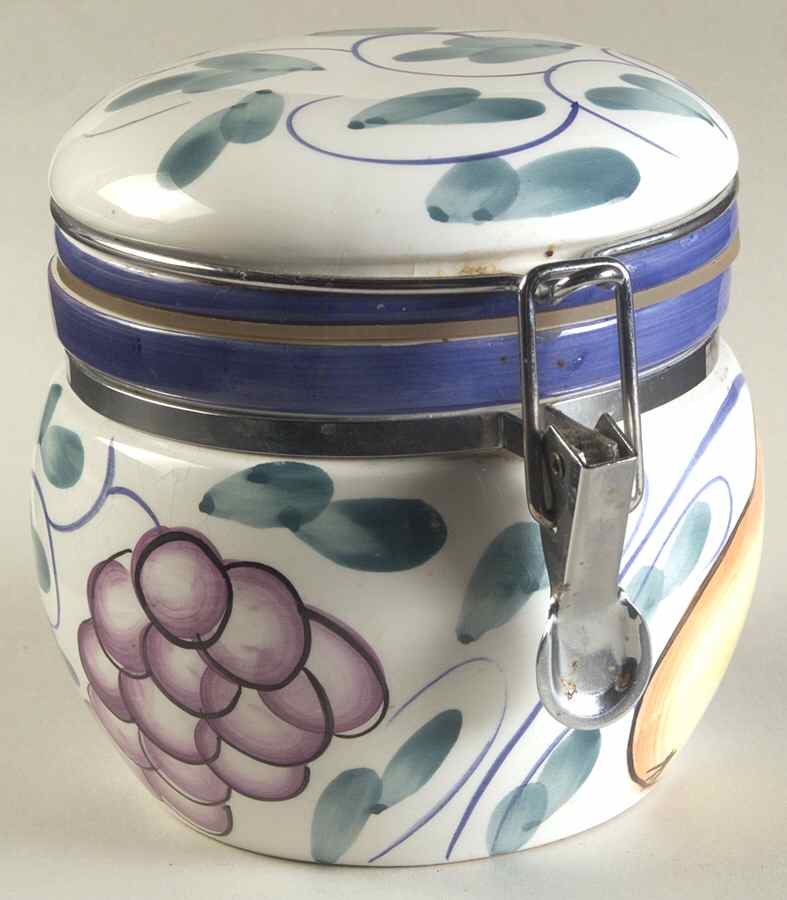 Frutteto Small Canister with Hinged Lid by Tabletops Unlimited-1