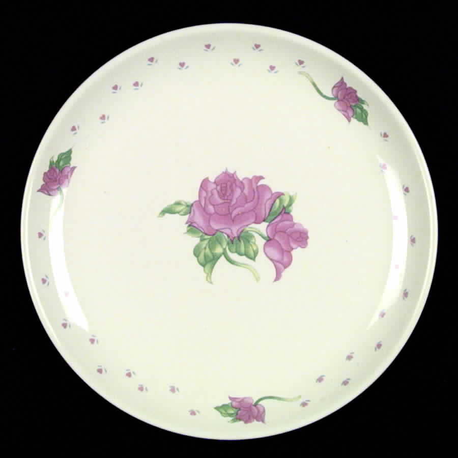 Pink Rose Coupe Dinner Plate by Tabletops Unlimited-1