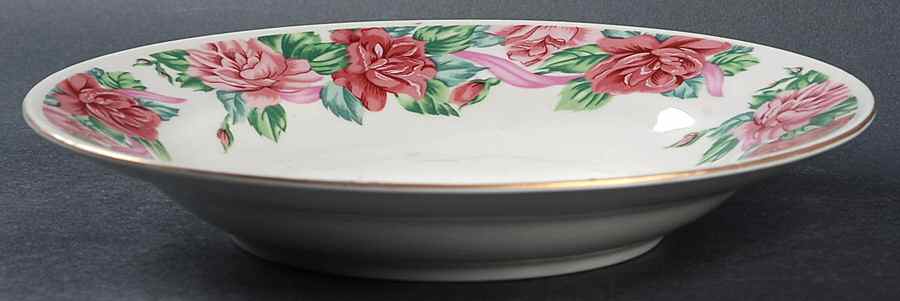Rose Garden Rim Soup Bowl by Tabletops Unlimited-1