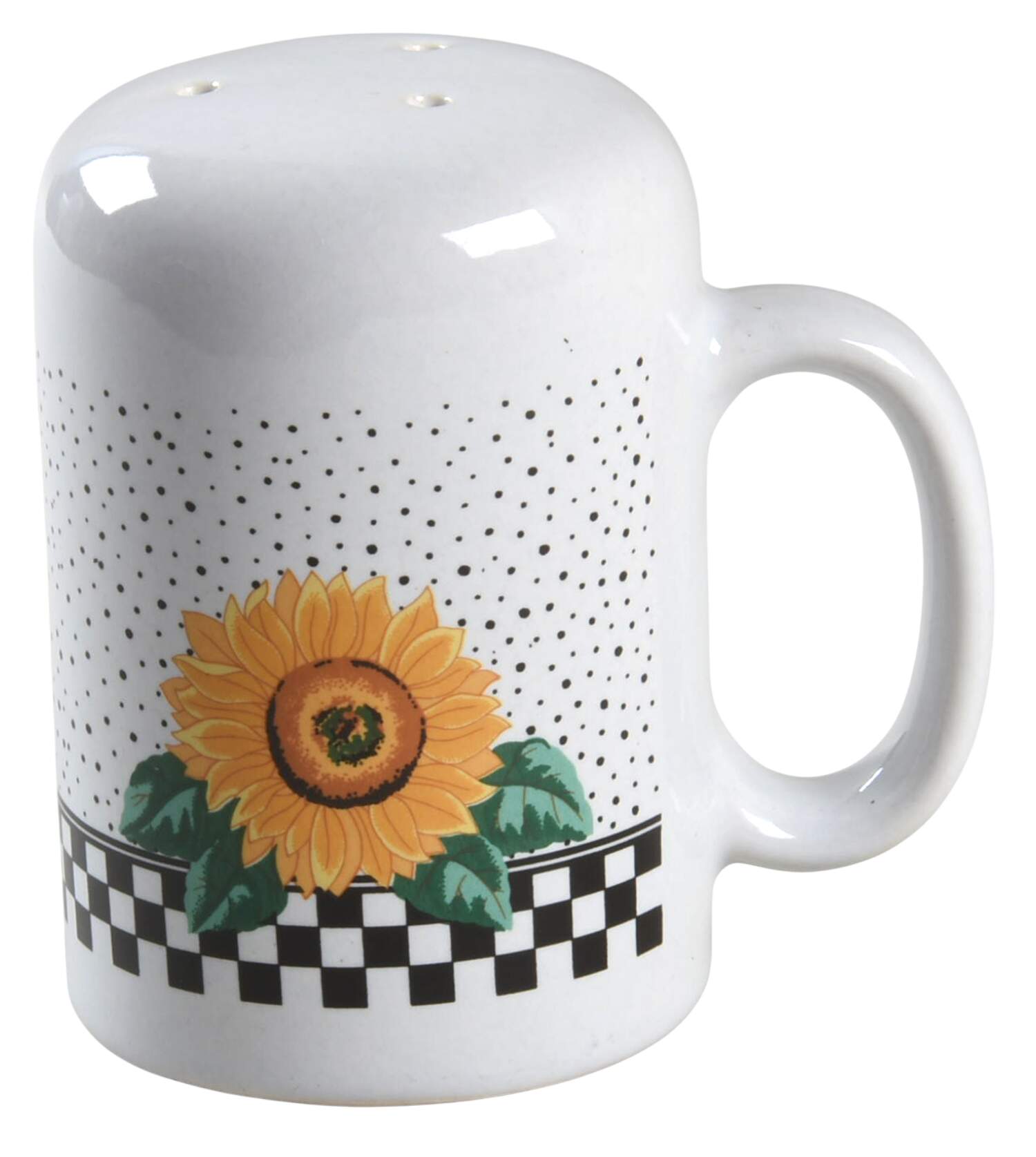 Sunny (Light Or Dark Yellow Flowers) Handled Salt Shaker by Tabletops Unlimited-1
