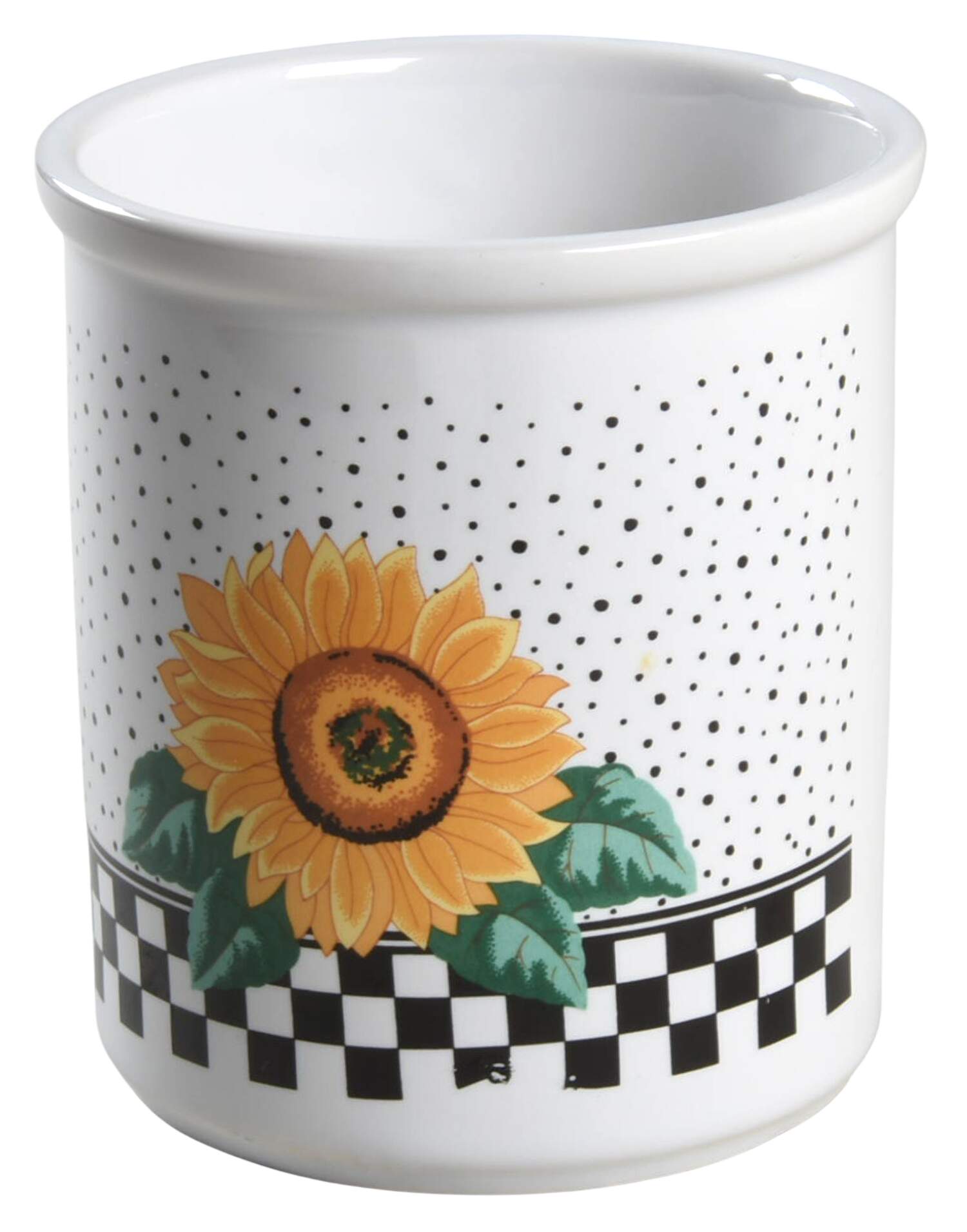 Sunny (Light Or Dark Yellow Flowers) Small Canister No Lid by Tabletops Unlimited-1