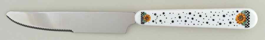 Sunny (Light Or Dark Yellow Flowers) Small Dinner Knife by Tabletops Unlimited-1