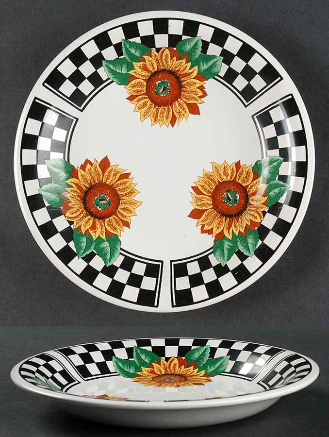 Sunny (Light Or Dark Yellow Flowers) Salad Plate by Tabletops Unlimited-1