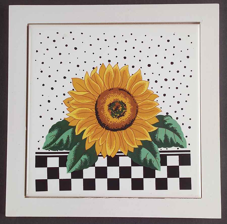 Sunny (Light Or Dark Yellow Flowers) Trivet by Tabletops Unlimited-1
